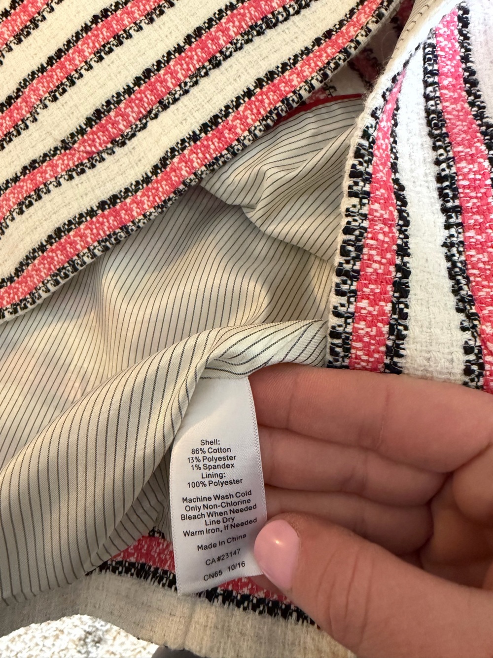 Talbots Striped Tweed Lightweight Jacket - Picture 7 of 9